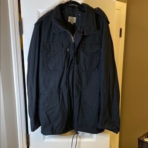 Men's Black Alpha Industries M-65 w/Hood Includes Button In Liner Jacket